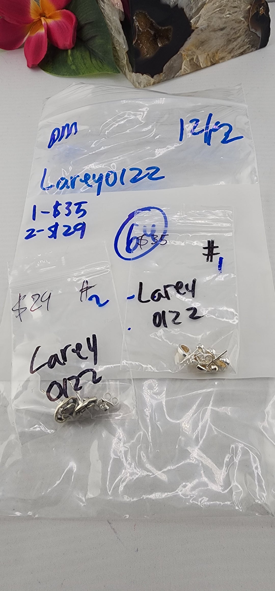 PM SHOW 48HR - RESERVED FOR: Larey0122 - 12/13/2025 tiktok Live Show - 2 Sterling Silver Items