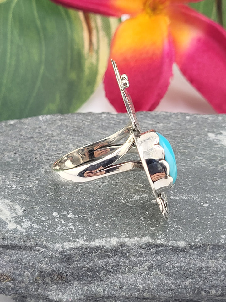 Turquoise Koi Fish Ring Size 9