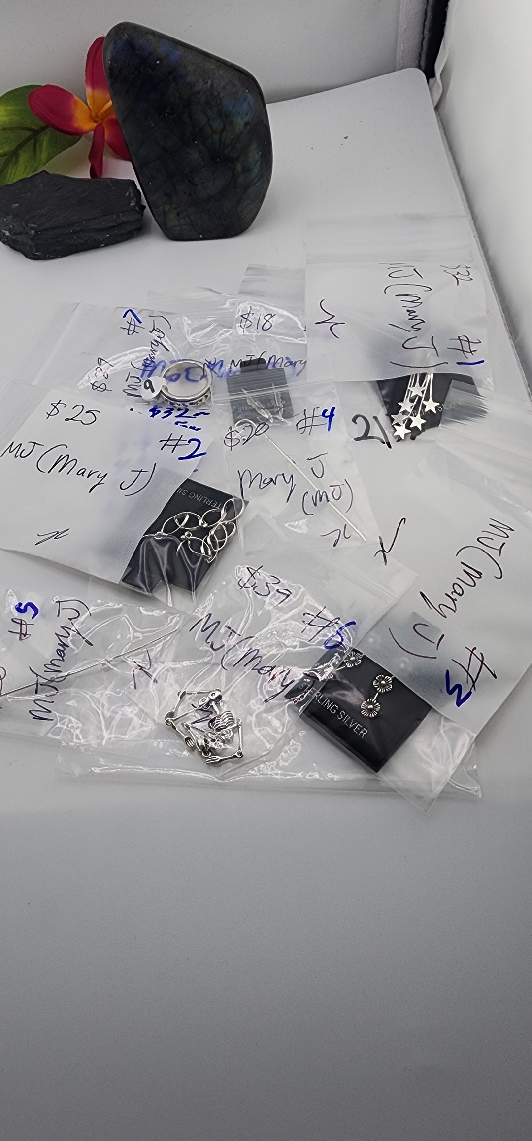 RESERVED FOR: MJ (Mary J) - 5/29/2025 tiktok Live Show - 8 Sterling Silver Items