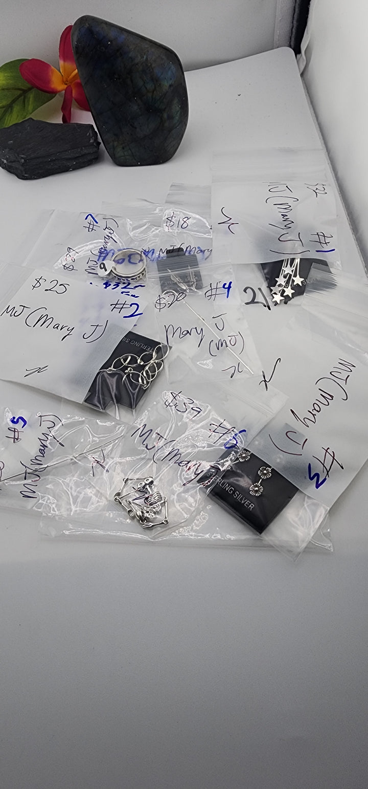 RESERVED FOR: MJ (Mary J) - 5/29/2025 tiktok Live Show - 8 Sterling Silver Items