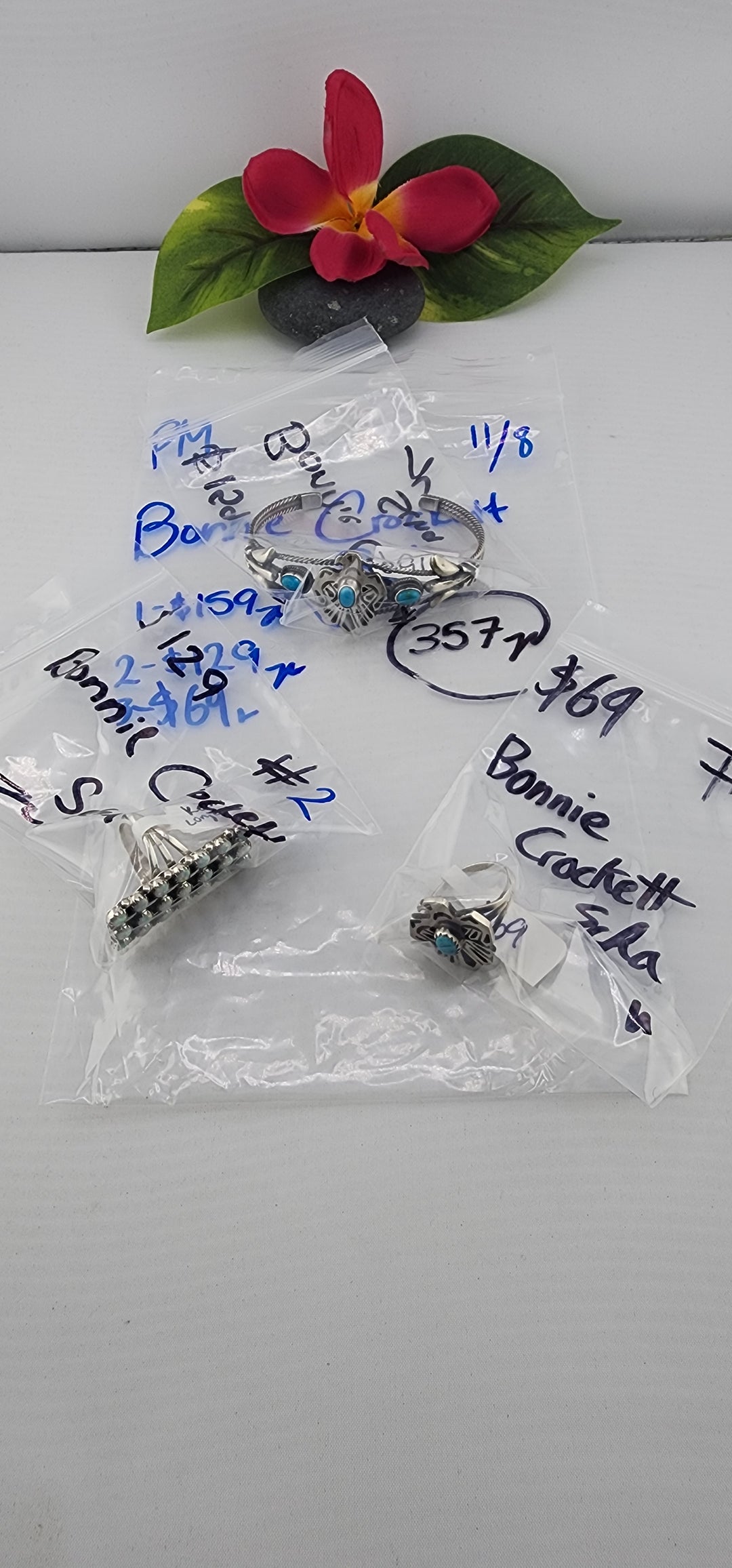 PM SHOW 48HR - RESERVED FOR: Bonnie Crockett Scha - 11/8/2025 tiktok Live Show - 3 Sterling Silver Items
