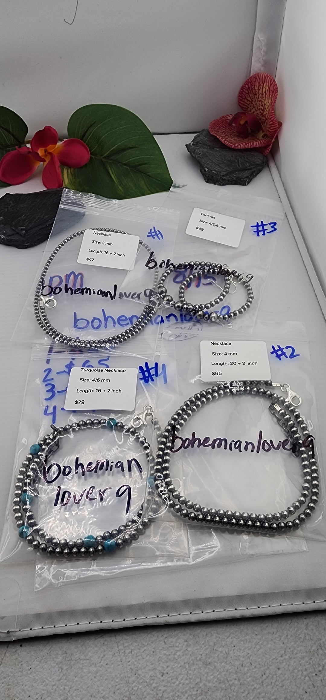 PM SHOW 48HR - RESERVED FOR:  bohemianlover9- 8/15/2025 FL tiktok Live Show -4  Sterling Silver Items
