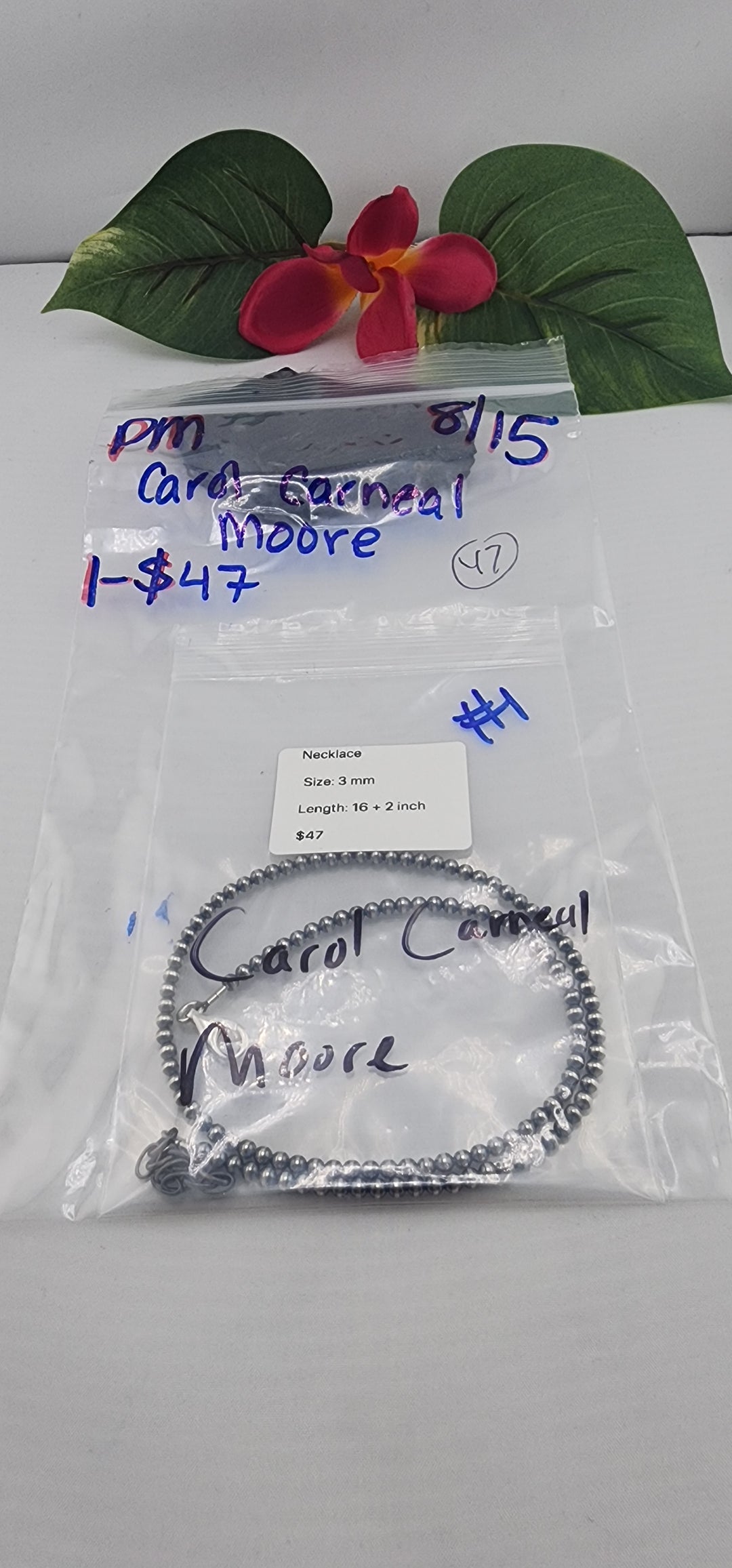 PM SHOW 48HR - RESERVED FOR:  Carol Carneal Moore- 8/15/2025 FL tiktok Live Show -1  Sterling Silver Items