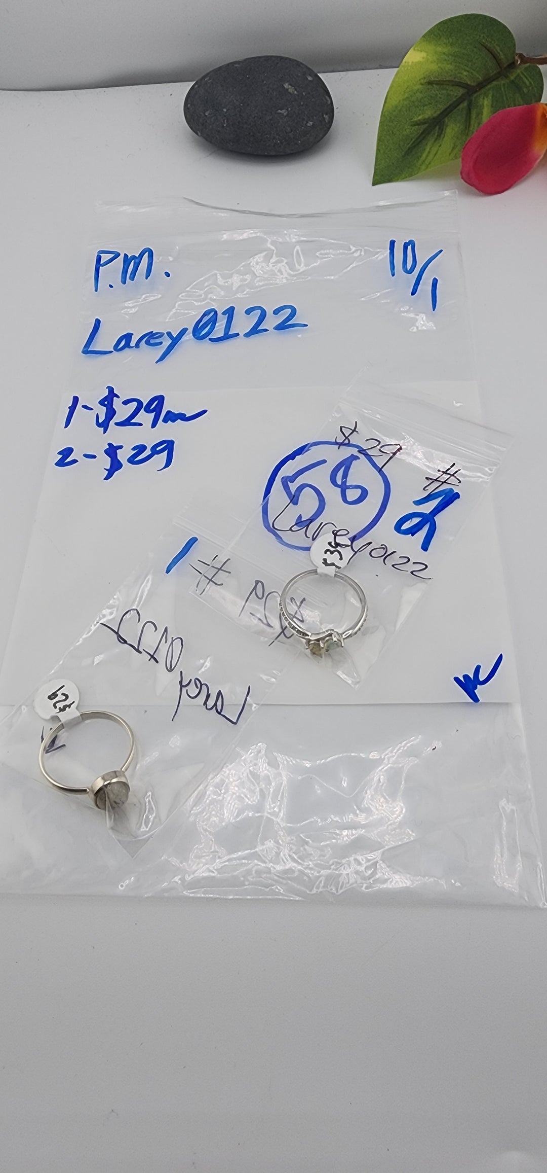 PM SHOW 48HR - RESERVED FOR: Larey0122 - 10/1/2025 FL tiktok Live Show - 2 Sterling Silver Items