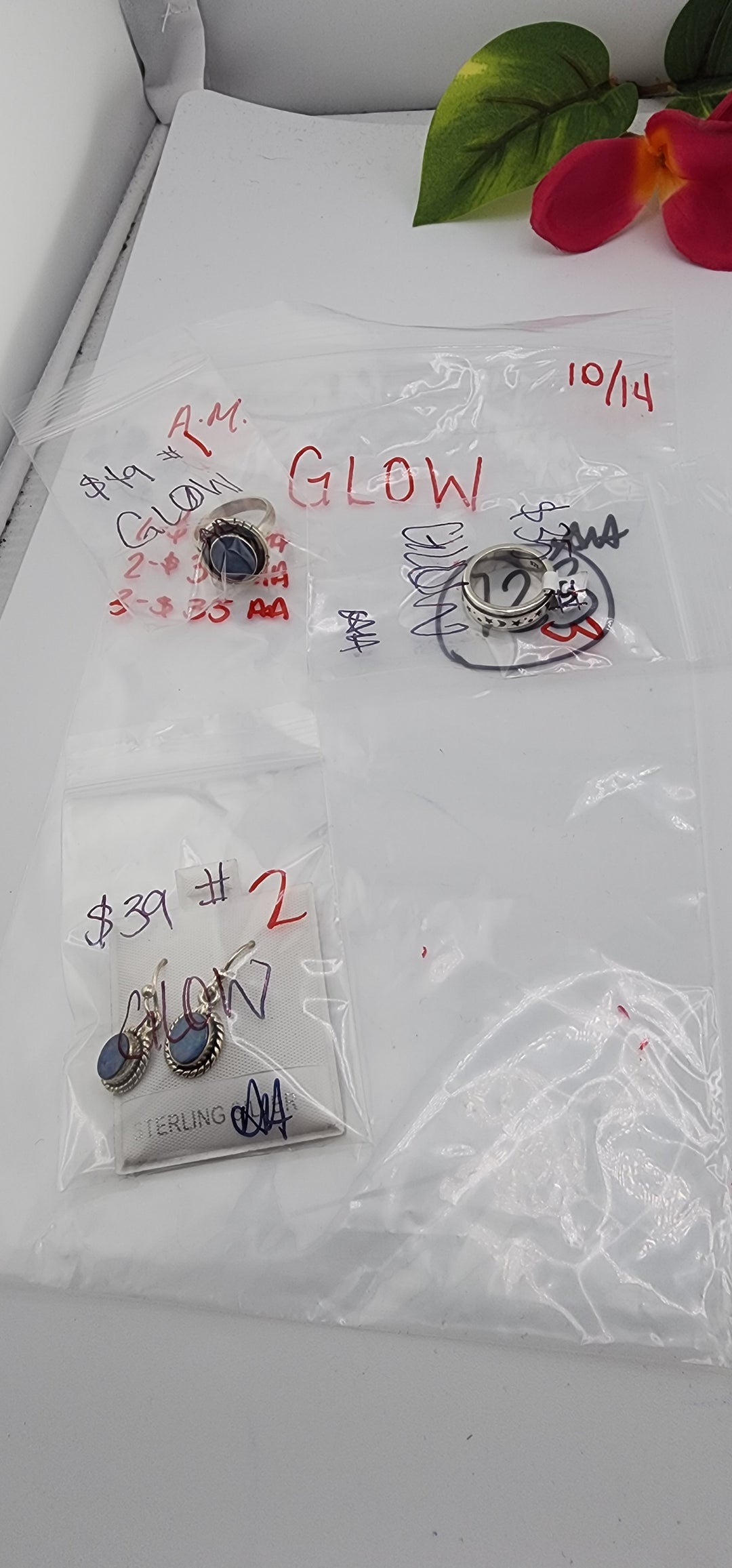 AM SHOW 48HR RESERVED FOR: GLOW   - 10/14/2025 FL tiktok Live Show - 3 Sterling Silver Items