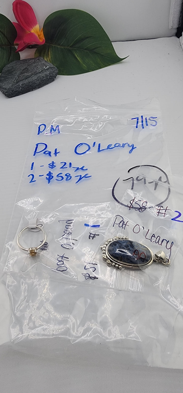 PM SHOW 48HR - RESERVED FOR: Pat O'Leary - 7/15/2025 FL tiktok Live Show - 2 Sterling Silver Items