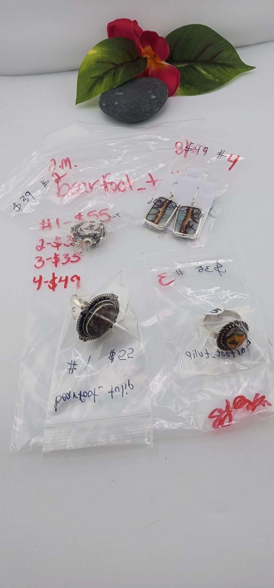 AM SHOW 48HR - RESERVED FOR: bearfoot_tulip - 8/27/2025 FL tiktok Live Show - 4 Sterling Silver Items