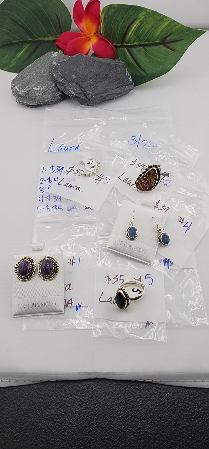 RESERVED FOR: Laura - 3/26/2025 tiktok Live Show - 5 Sterling Silver Items