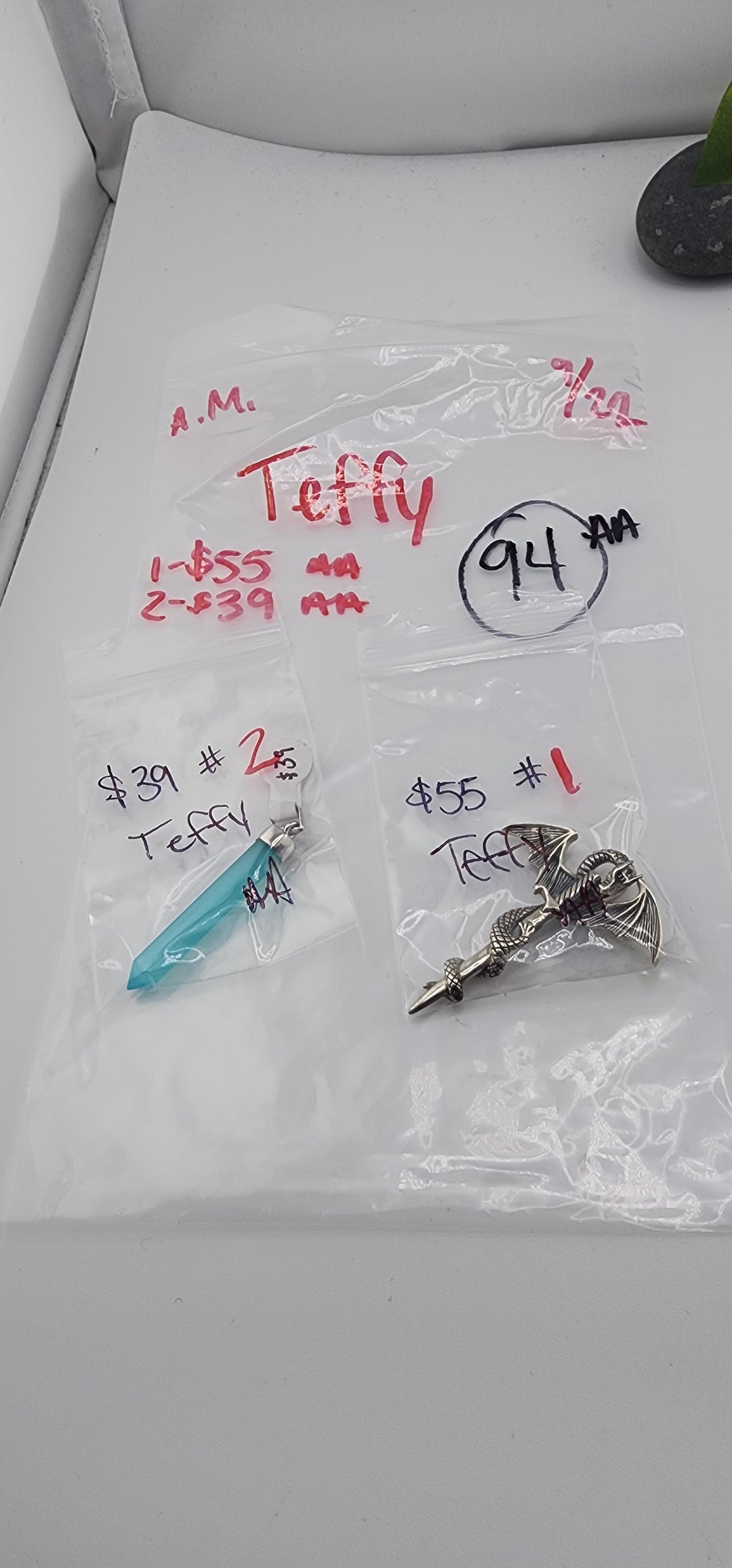 AM SHOW 48HR - RESERVED FOR: Teffy - 9/22/2025 FL tiktok Live Show - 2 Sterling Silver Items