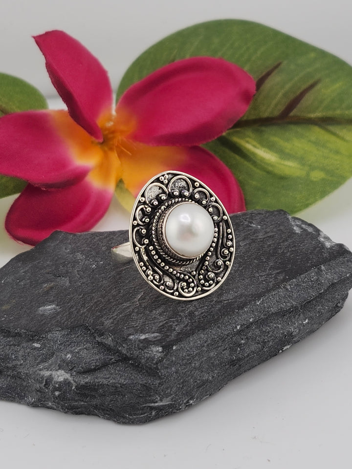 Mabe Pearl Bali Ring