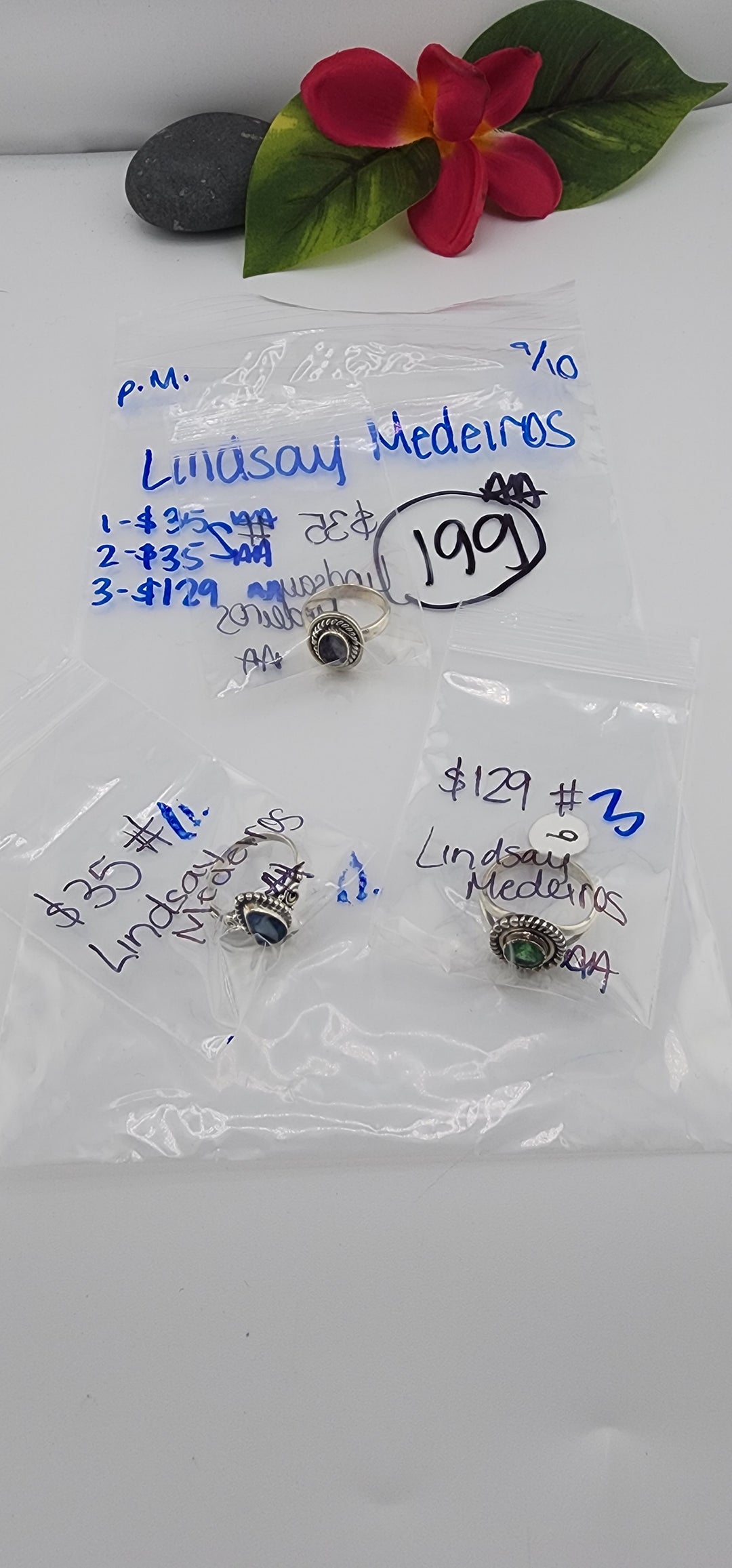 PM SHOW 48HR - RESERVED FOR: Lindsay Medeiros- 9/10/2025 FL tiktok Live Show - 3 Sterling Silver Items