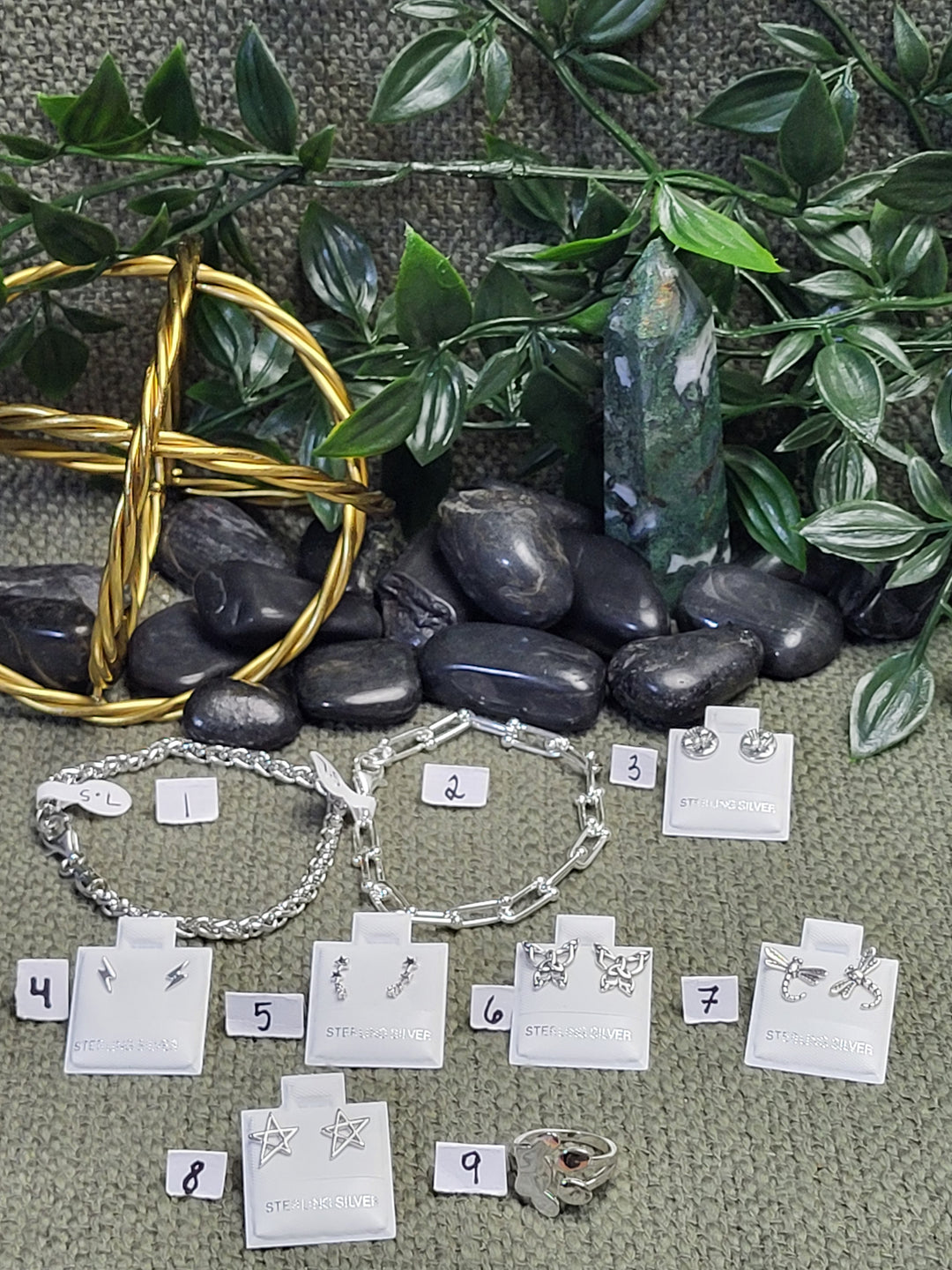 RESERVED FOR: Andrea W 8/23/24- 9 Sterling Silver Items