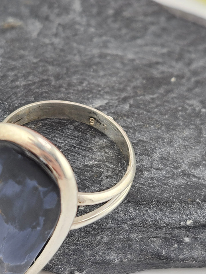 Petersite Ring in sterling silver 925 size 5.25