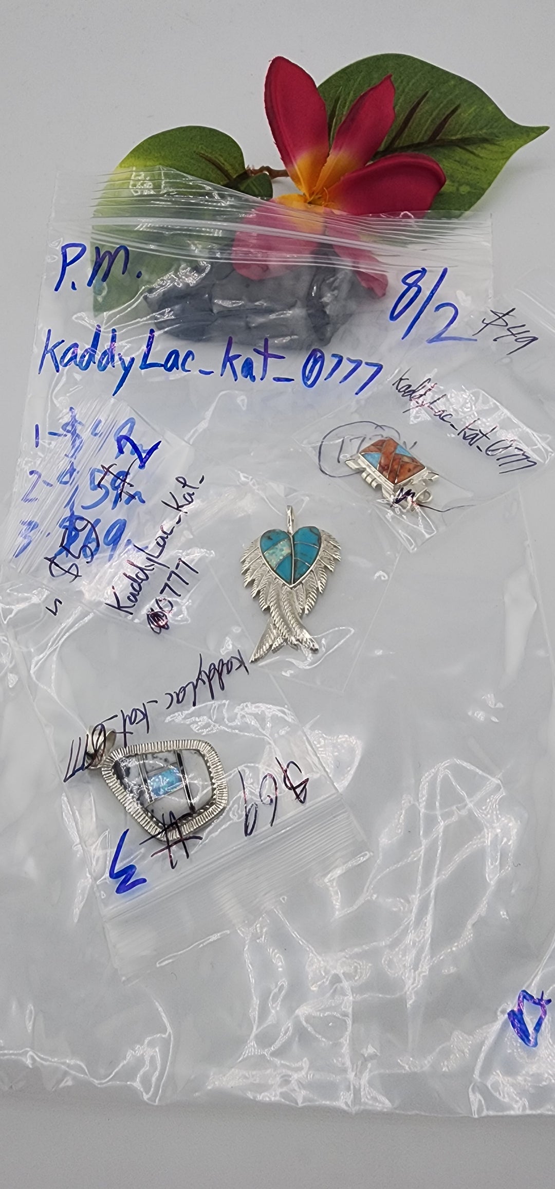 PM SHOW 48HR - RESERVED FOR: kaddyLac_kat_0777  - 8/2/2025 FL tiktok Live Show - 3 Sterling Silver Items