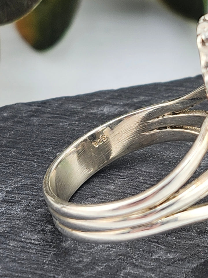 Australian Opal Doublet and 925 Sterling Silver Ring - Size 9