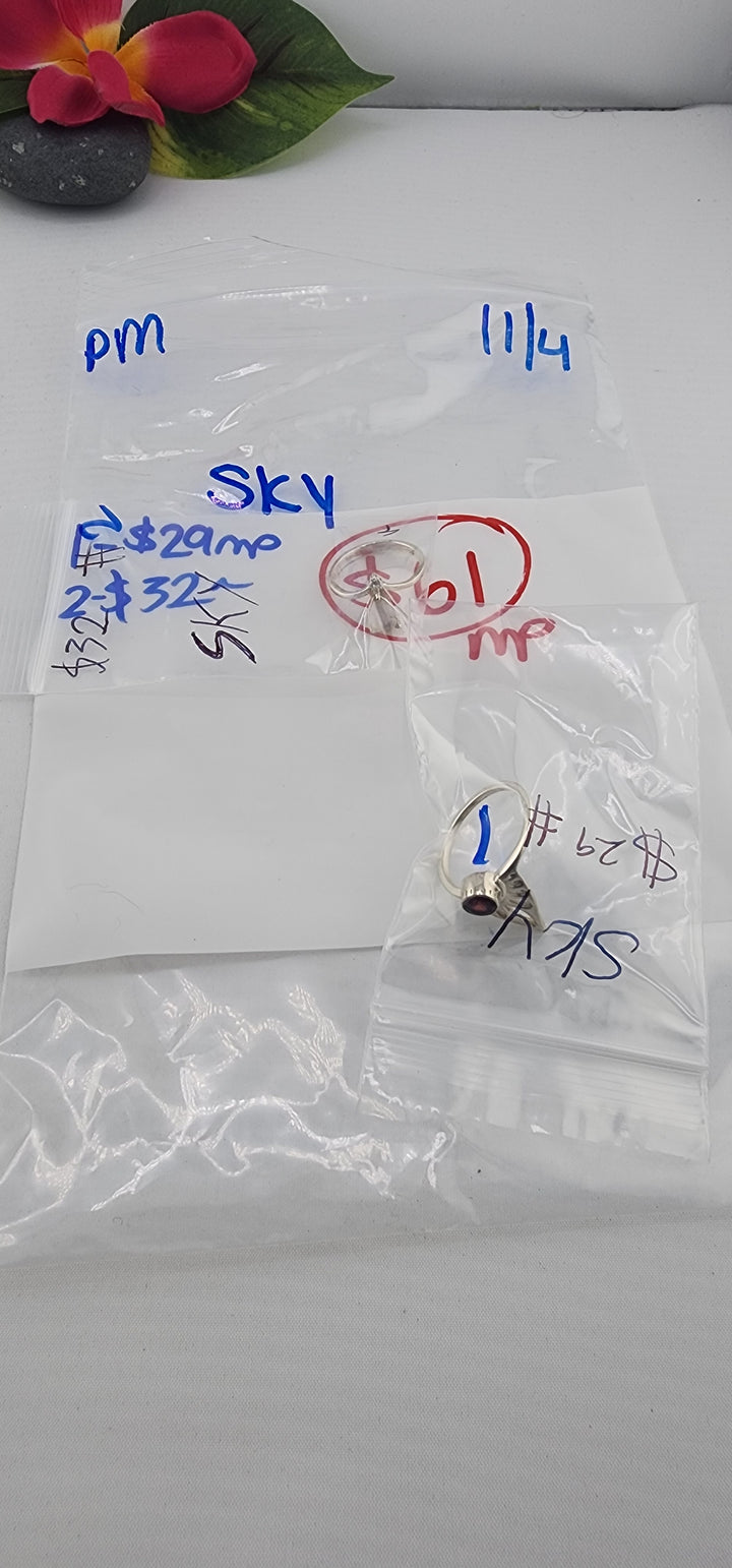 PM SHOW 48HR - RESERVED FOR: sky  - 11/4/2025 tiktok Live Show - 2 Sterling Silver Items