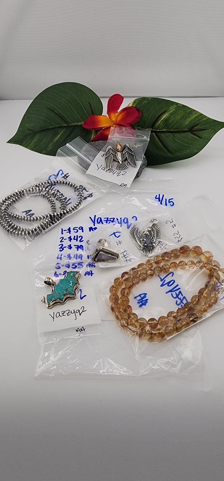 RESERVED FOR: yazzyq2 -4/15/2025 tiktok A.M. Live Show - 6 Sterling Silver Items