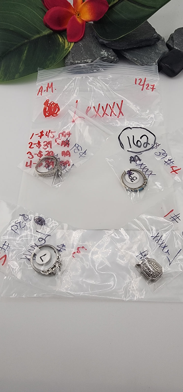 AM SHOW 48HR RESERVED FOR: Lexxxx - 12/27/2025 FL tiktok Live Show - 4 Sterling Silver Items