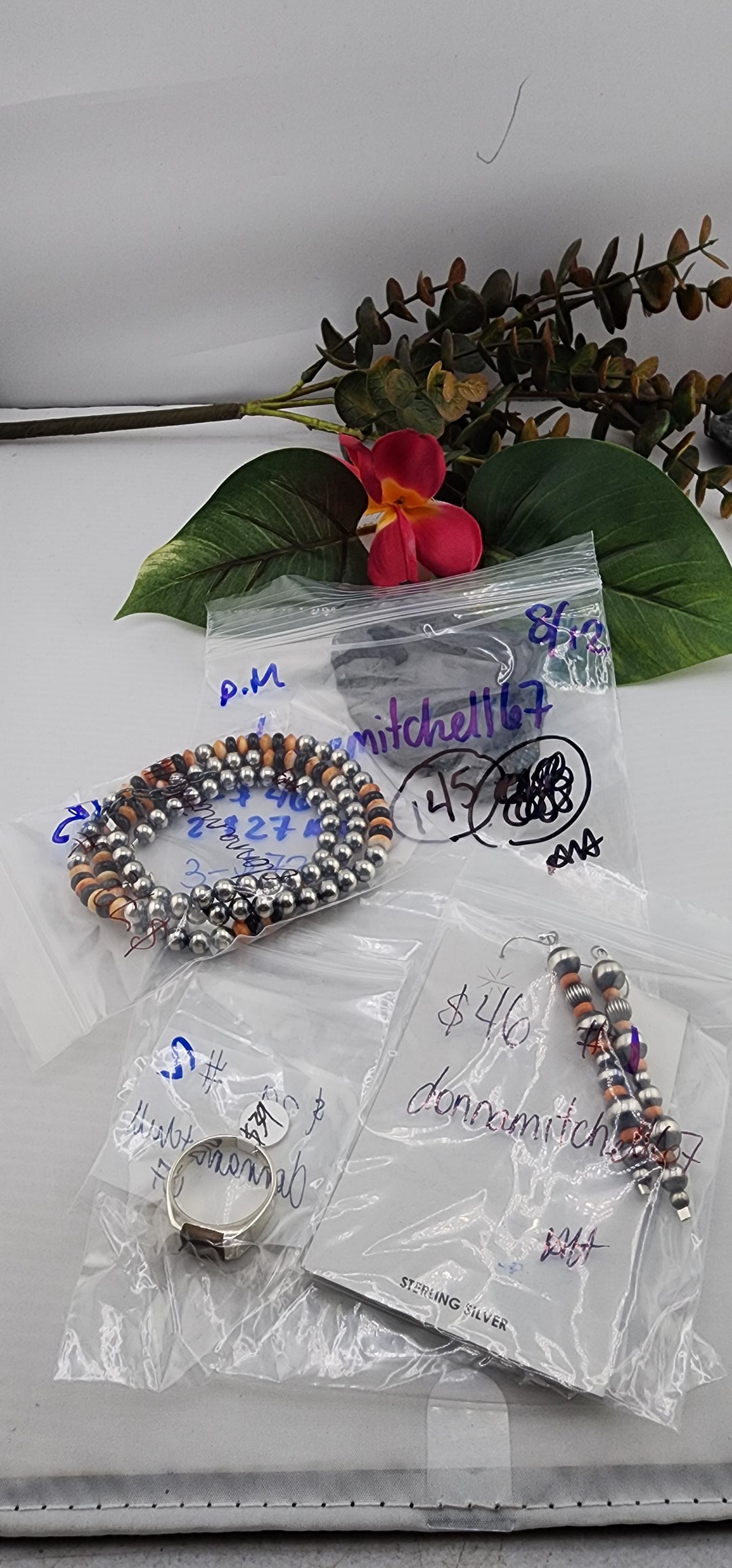 PM SHOW 48HR - RESERVED FOR:  donnamitchell67 - 8/12/2025 FL tiktok Live Show - 3 Sterling Silver Items