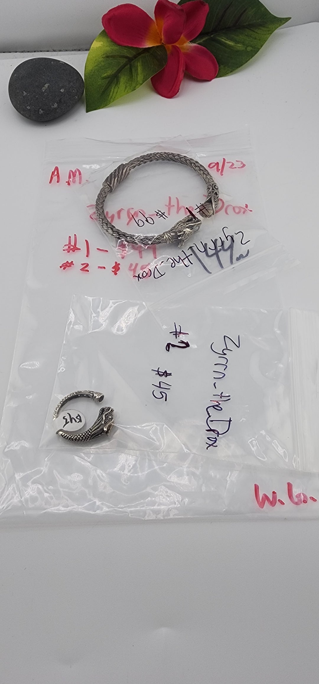 AM SHOW 48HR - RESERVED FOR: Zyrryn_the_Drox - 9/23/2025 FL tiktok Live Show - 2 Sterling Silver Items