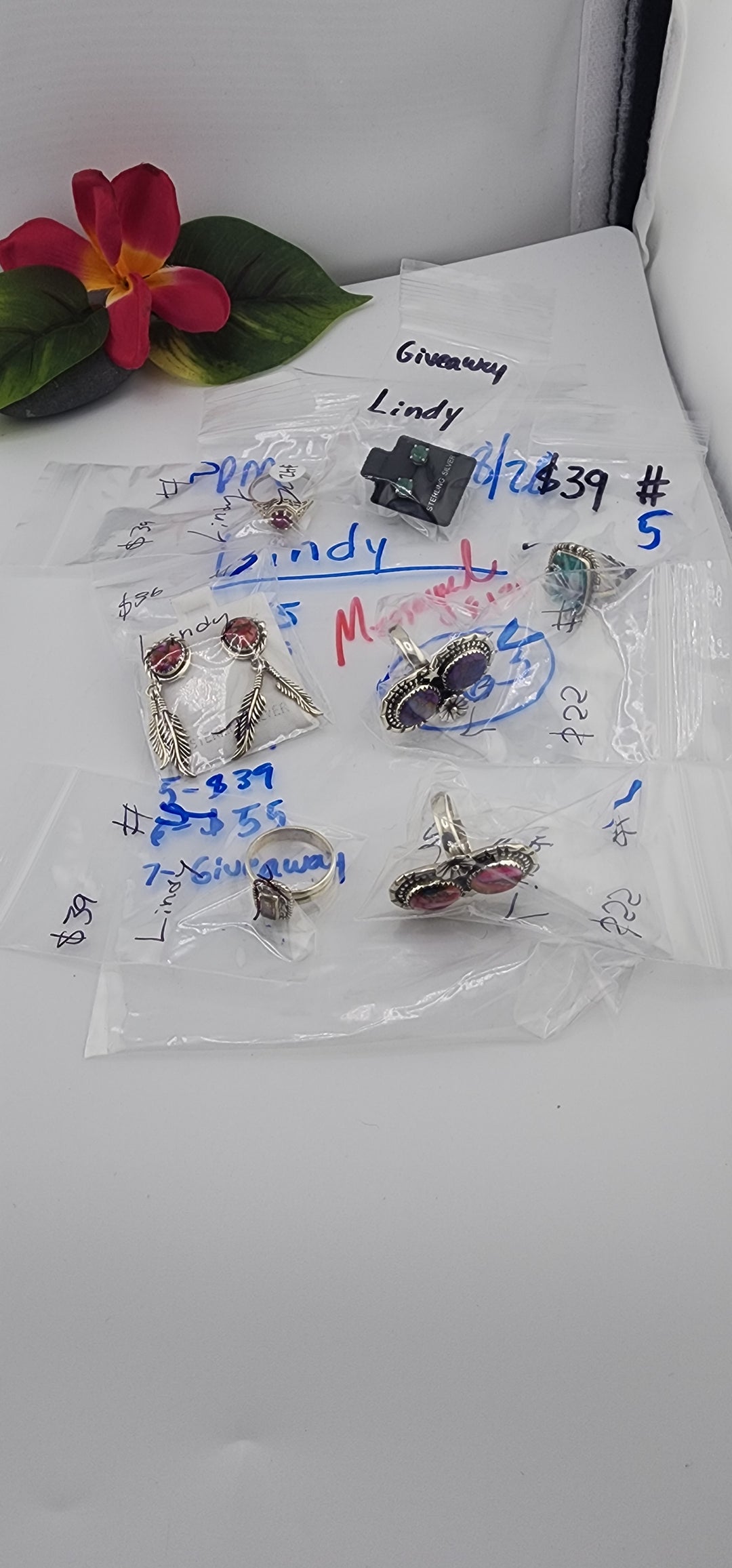 PM SHOW 48HR - RESERVED FOR: Lindy - 8/28/2025 FL tiktok Live Show - 7 Sterling Silver Items