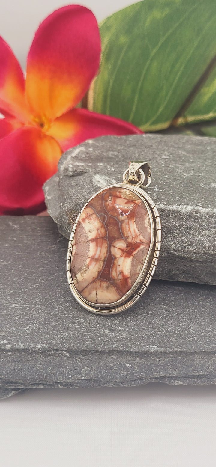 Birds eye jasper sterling silver 925 pendant