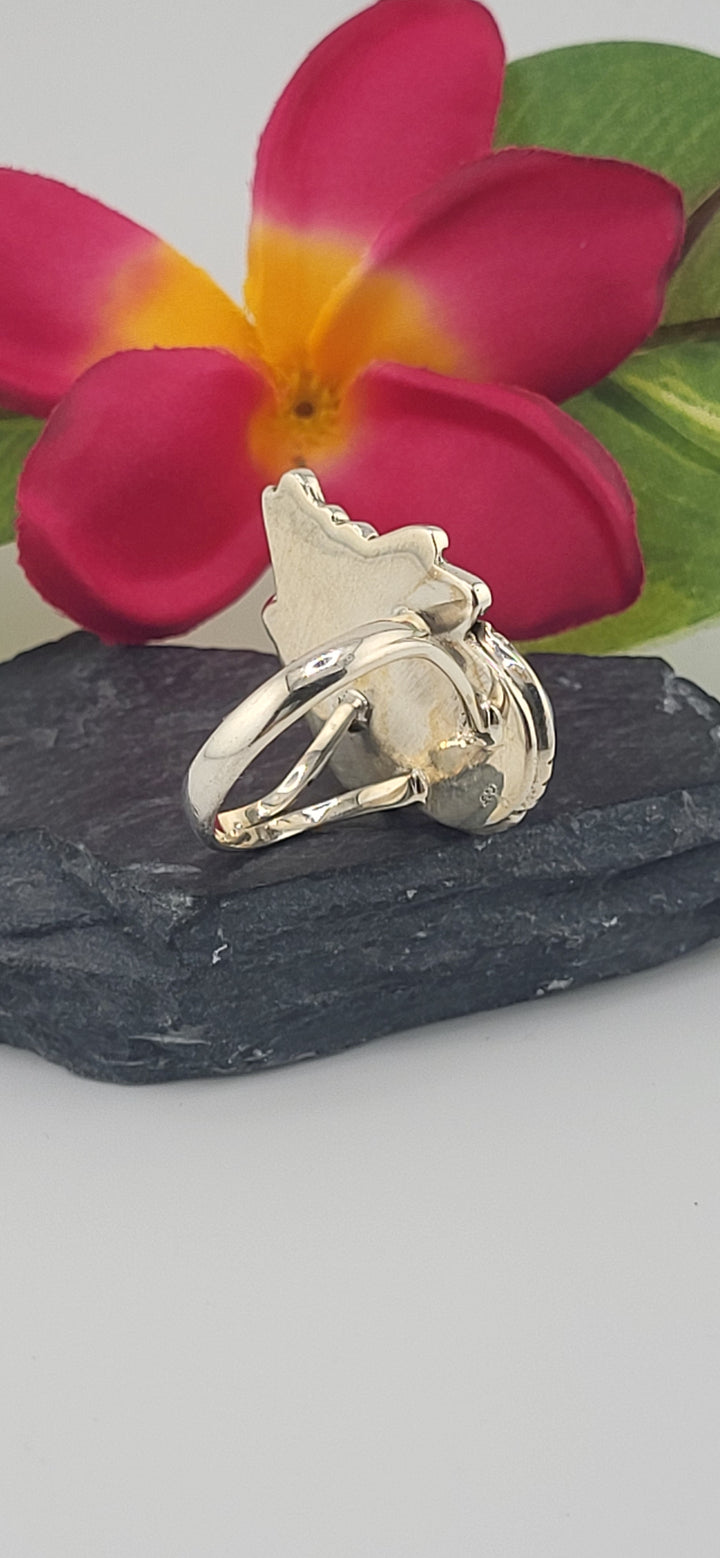 Turquoise and 925 Sterling Silver Ring Size 10