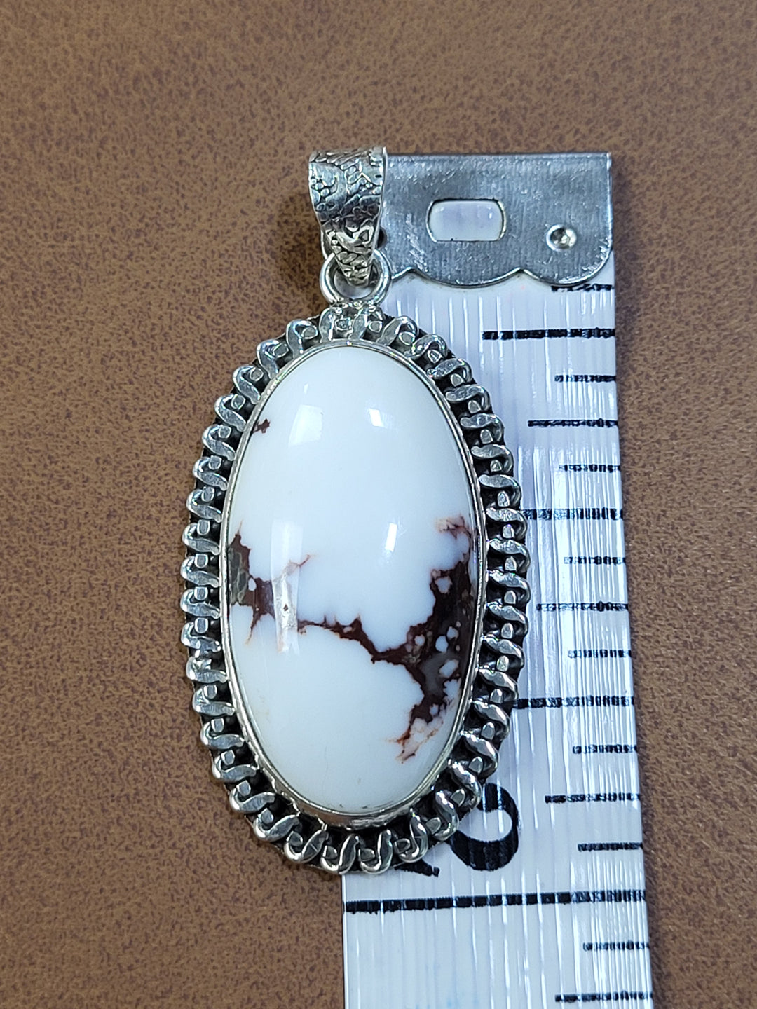 Natural Wild Horse Jasper Pendant 925 Sterling Silver