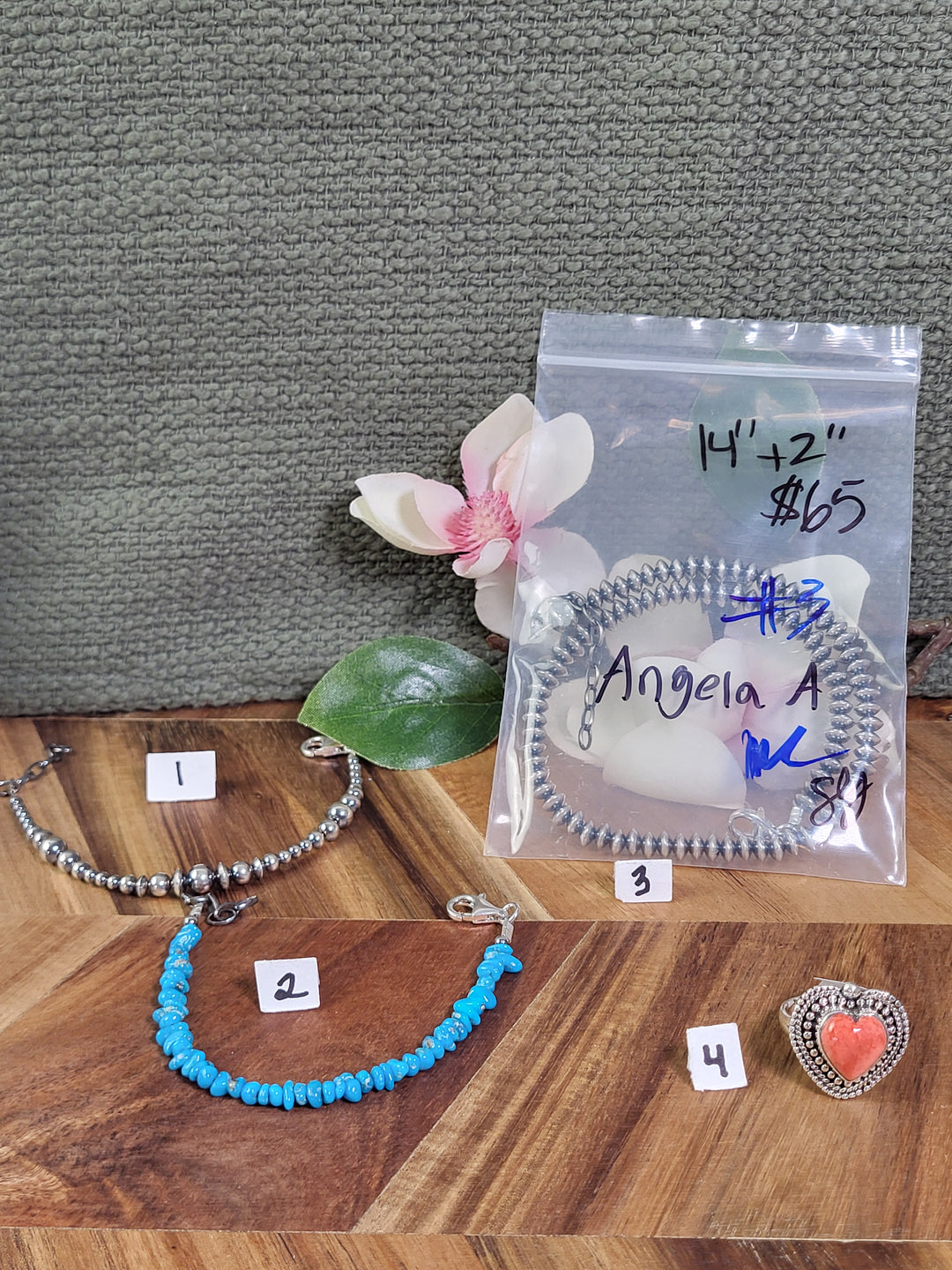 RESERVED FOR: Angela A 9/7/2024 - 4 Sterling Silver Items