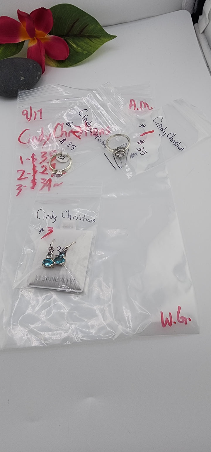AM SHOW 48HR - RESERVED FOR: CindyChristians ❌- 9/17/2025 FL tiktok Live Show - 3 Sterling Silver Items