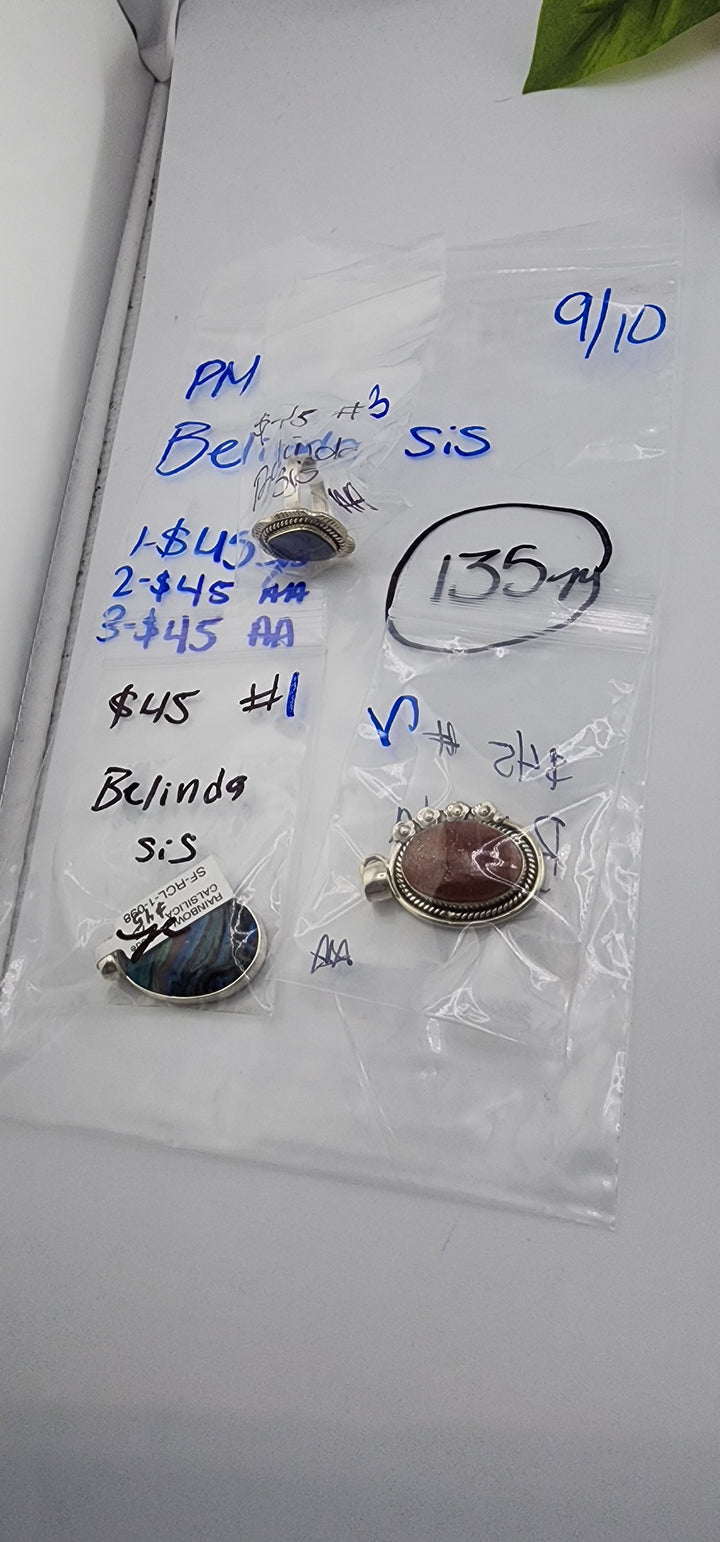 PM SHOW 48HR - RESERVED FOR: Belinda sis - 9/10/2025 FL tiktok Live Show - 3 Sterling Silver Items
