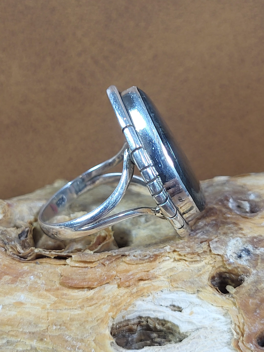 Natural Purple Labradorite 925 Sterling Silver Ring - Size 5