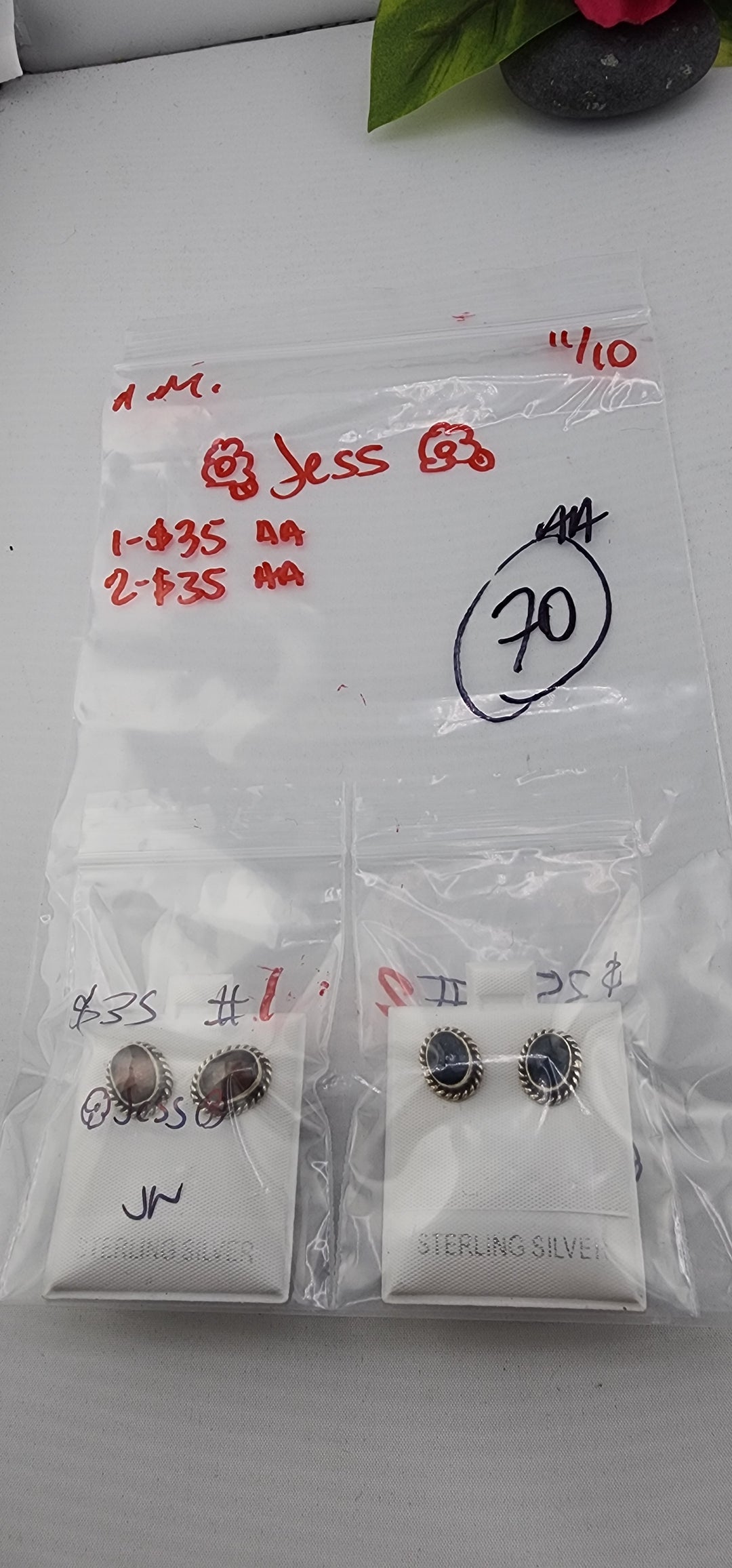 AM SHOW 48HR RESERVED FOR: 🌺Jess🌺 - 11/10/2025 FL tiktok Live Show -  2 Sterling Silver Items