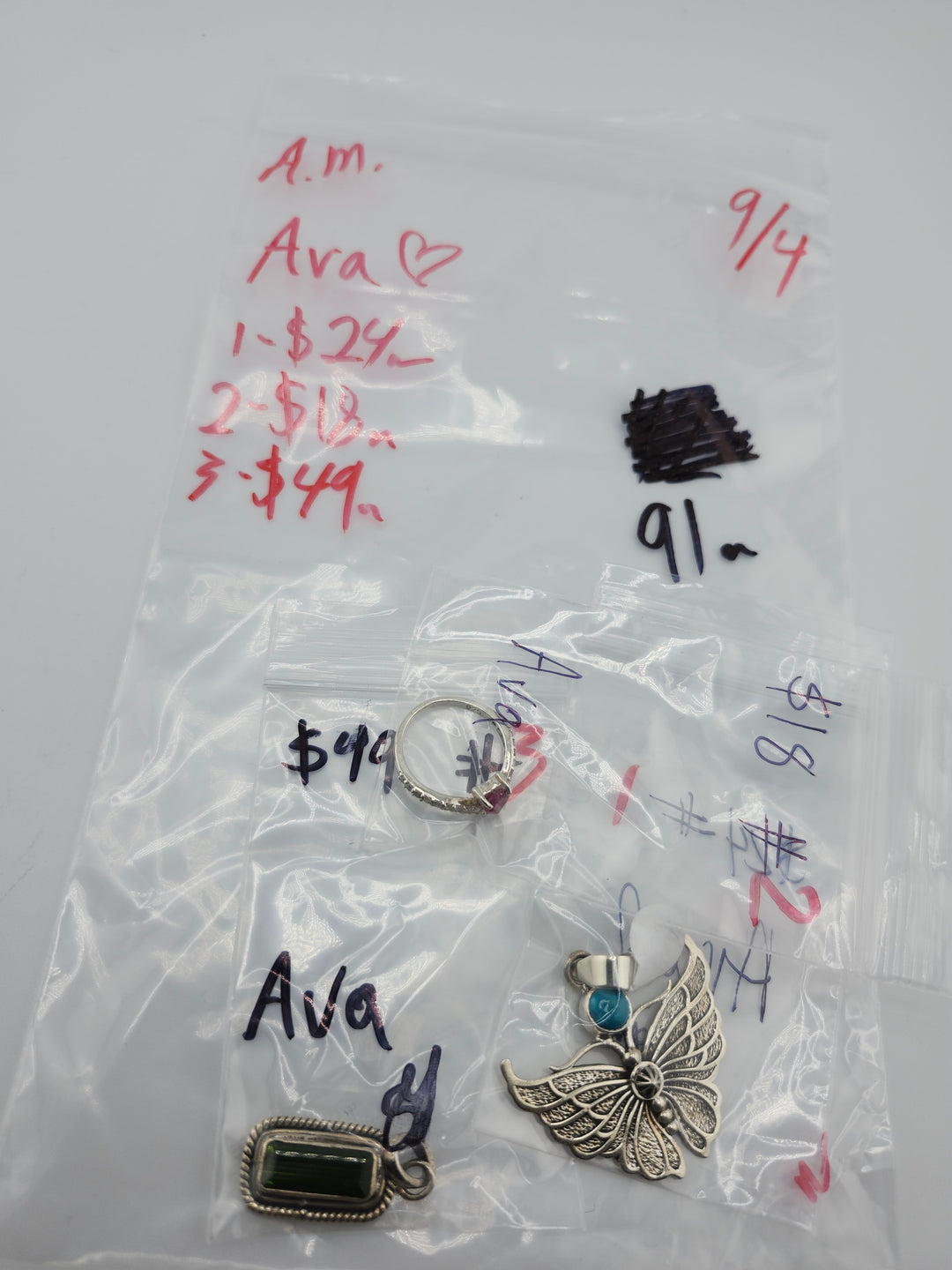 AM SHOW 48HR - RESERVED FOR: Ava🤍 - 9/4/2025 FL tiktok Live Show - 3 Sterling Silver Items