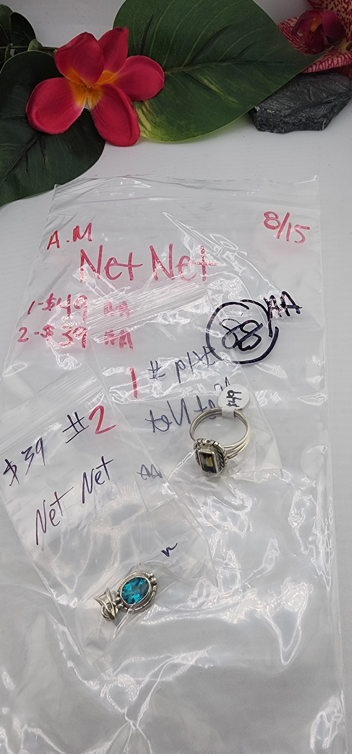 AM SHOW 48HR - RESERVED FOR: Net Net - 8/15/2025 FL tiktok Live Show - 2 Sterling Silver Items