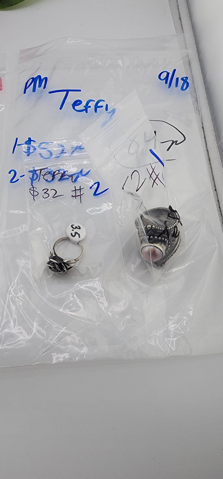 PM SHOW 48HR - RESERVED FOR: Teffy - 9/18/2025 FL tiktok Live Show - 2 Sterling Silver Items