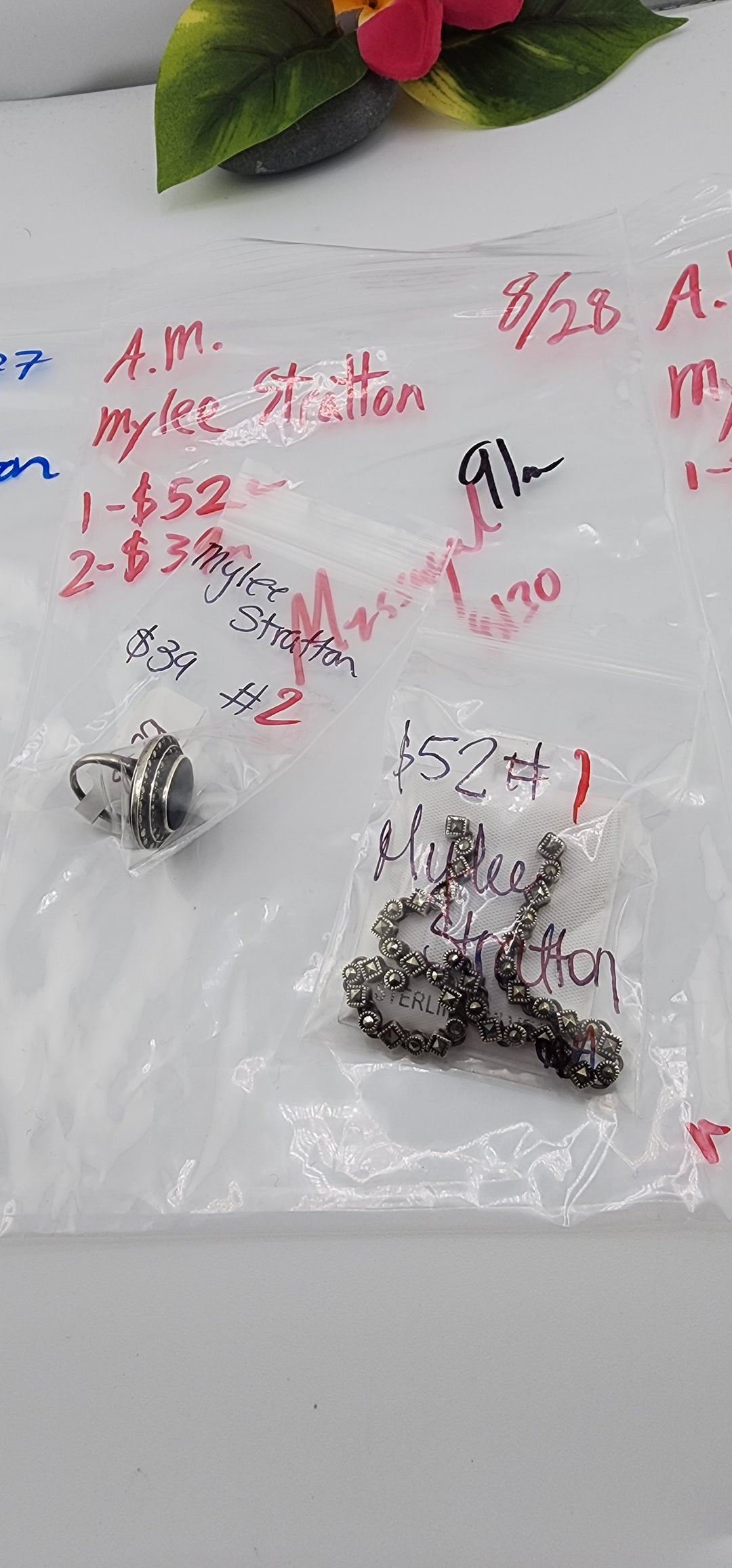 AM SHOW 48HR - RESERVED FOR: Mylee Stratton - 8/28/2025 FL tiktok Live Show - 2 Sterling Silver Items