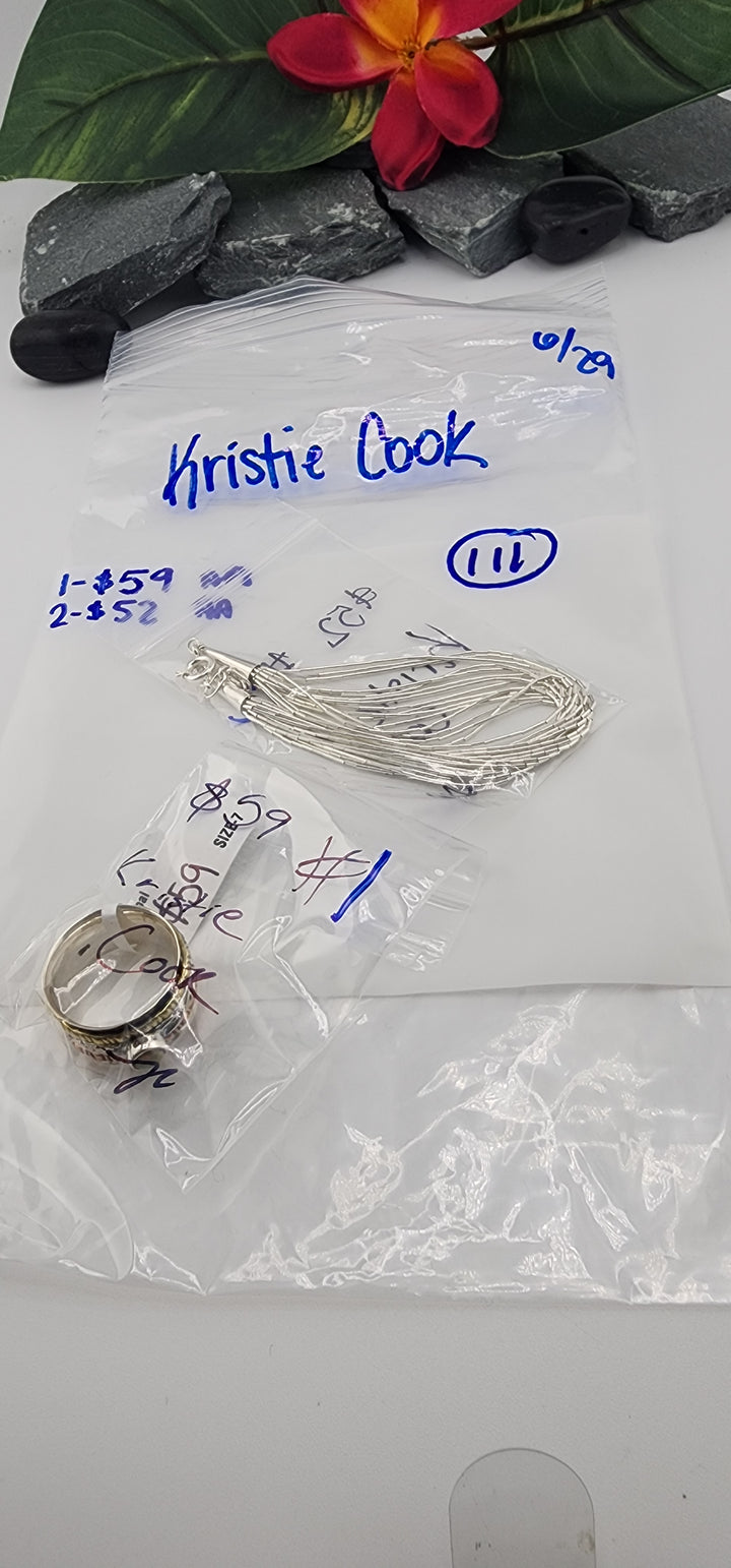 RESERVED FOR: Kristie Cook - 6/29/2025 tiktok Reservation Live Show -2 Sterling Silver Items