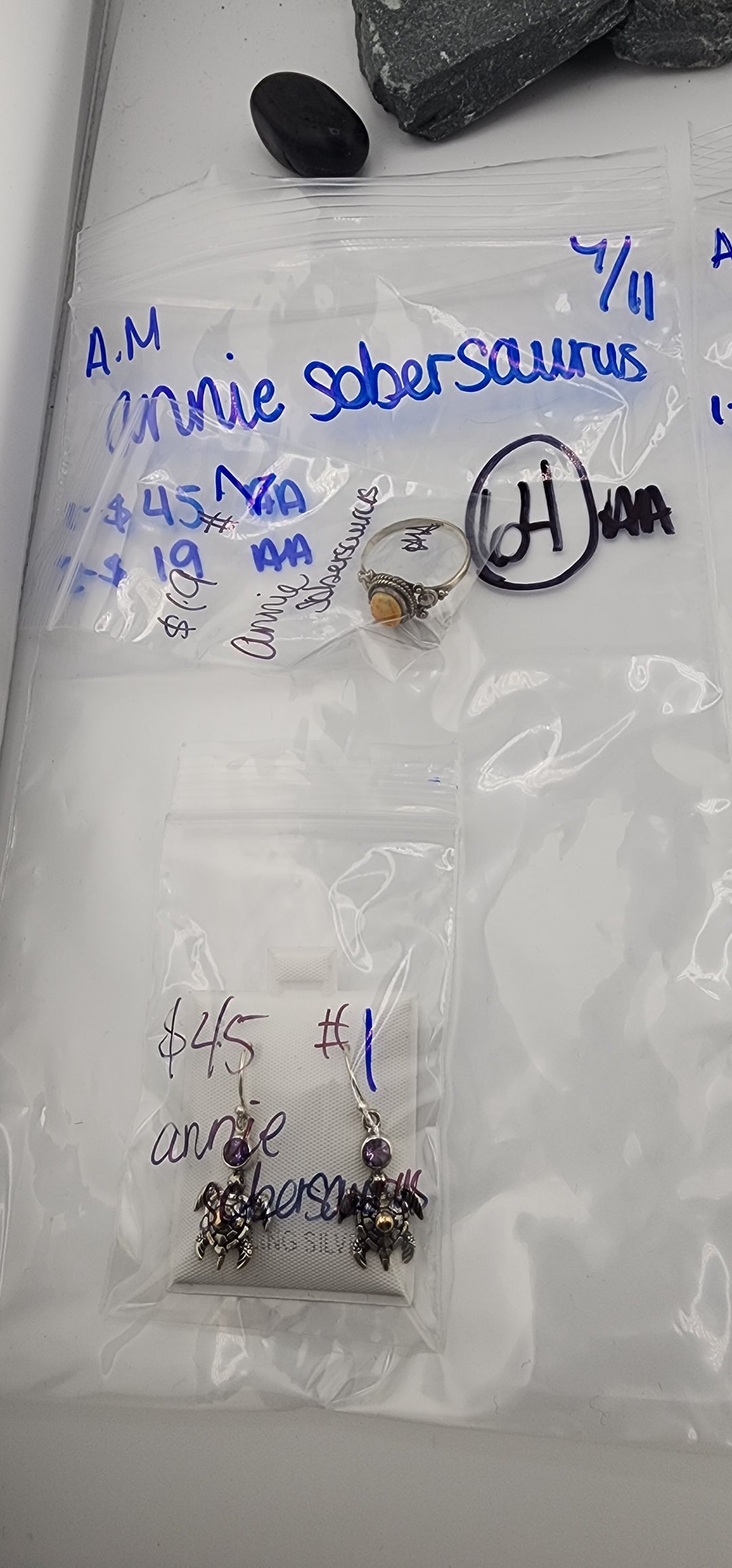 AM SHOW 48HR - RESERVED FOR: annie sobersaurus  - 7/11/2025 FL tiktok Live Show - 2 Sterling Silver Items