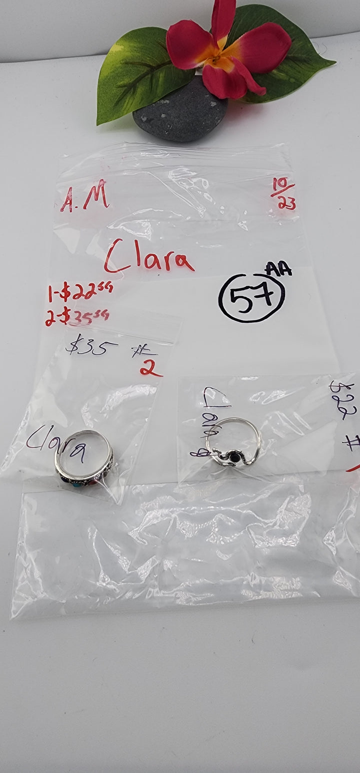 AM SHOW 48HR RESERVED FOR: Clara- 10/23/2025 FL tiktok Live Show - 2 Sterling Silver Items