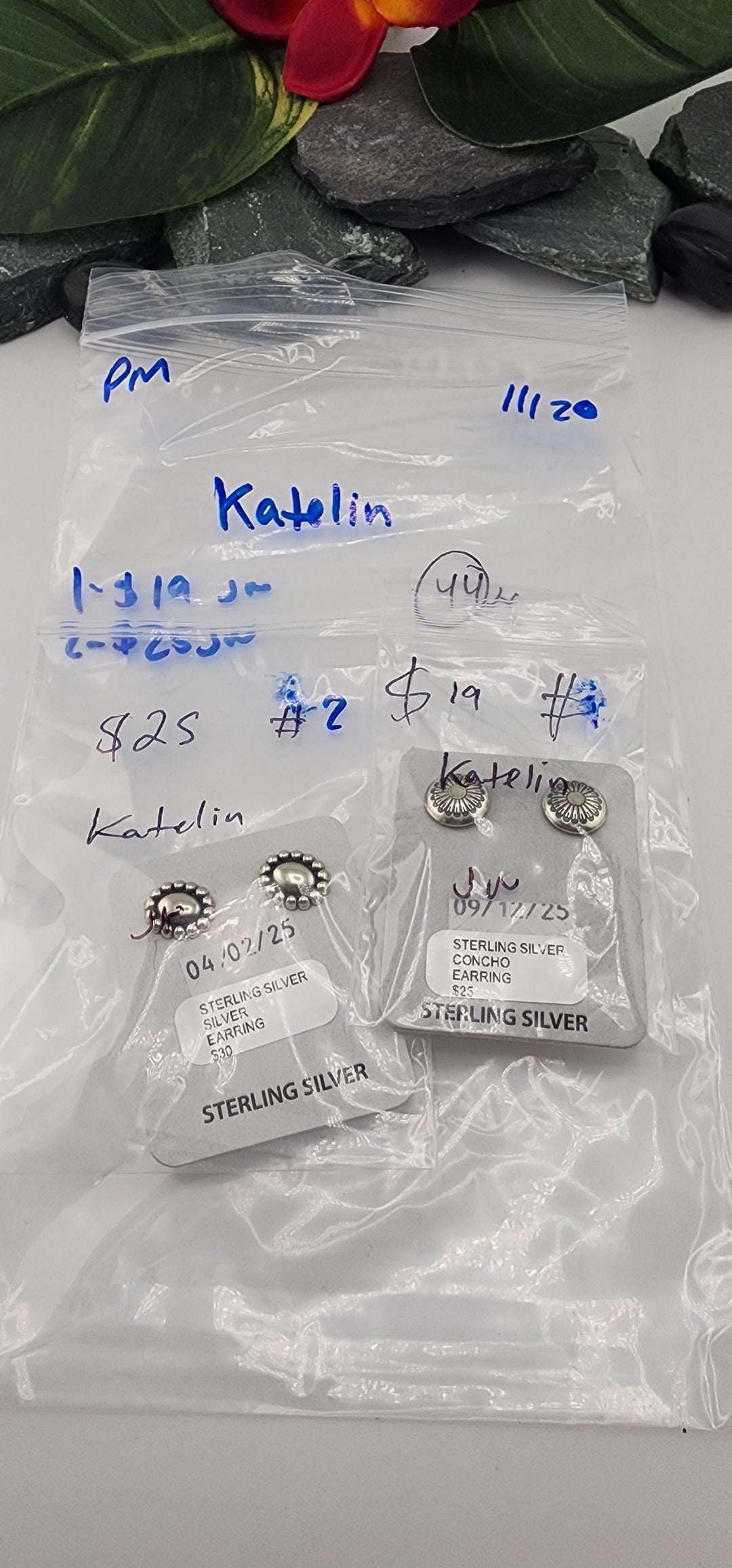 PM SHOW 48HR - RESERVED FOR:  Katelin- 11/20/2025 tiktok Live Show - 2 Sterling Silver Items
