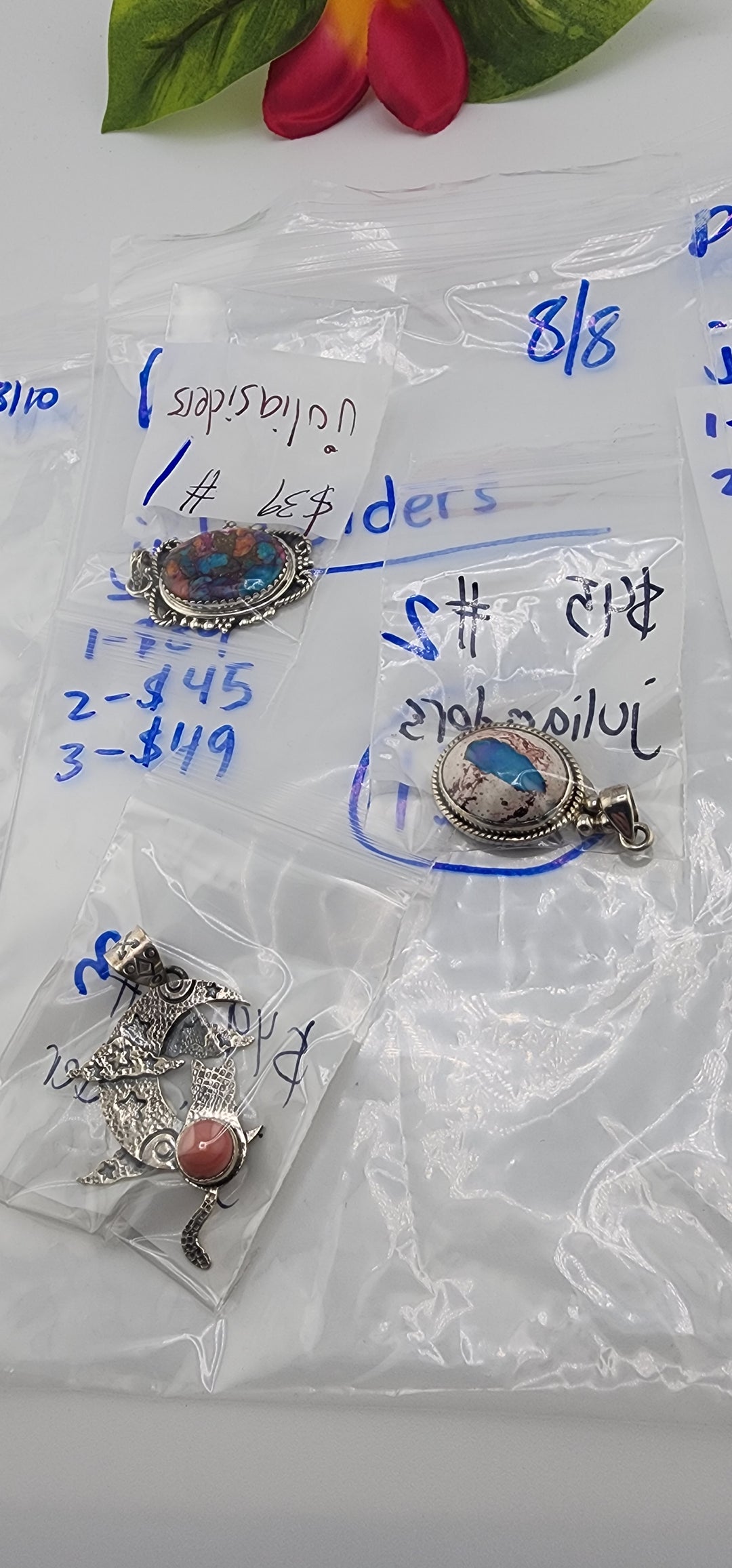PM SHOW 48HR - RESERVED FOR: juliasiders - 8/8/2025 FL tiktok Live Show - 3 Sterling Silver Items