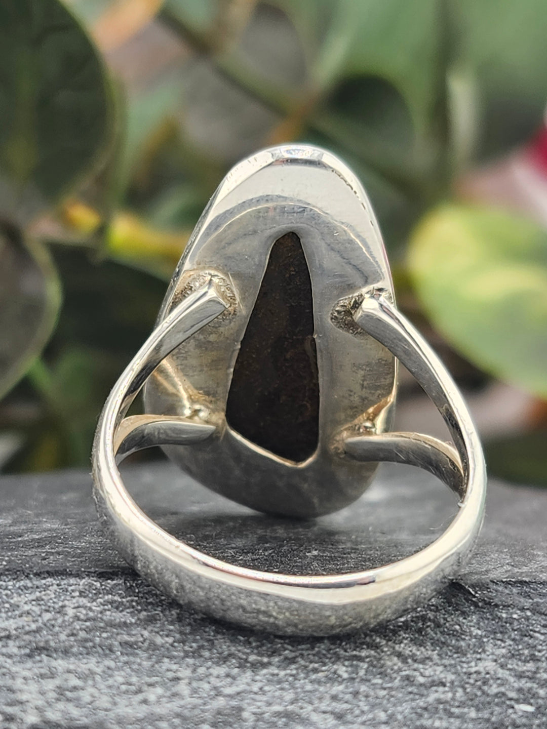 Australian Opal Doublet and 925 Sterling Silver Ring - Size 7.5