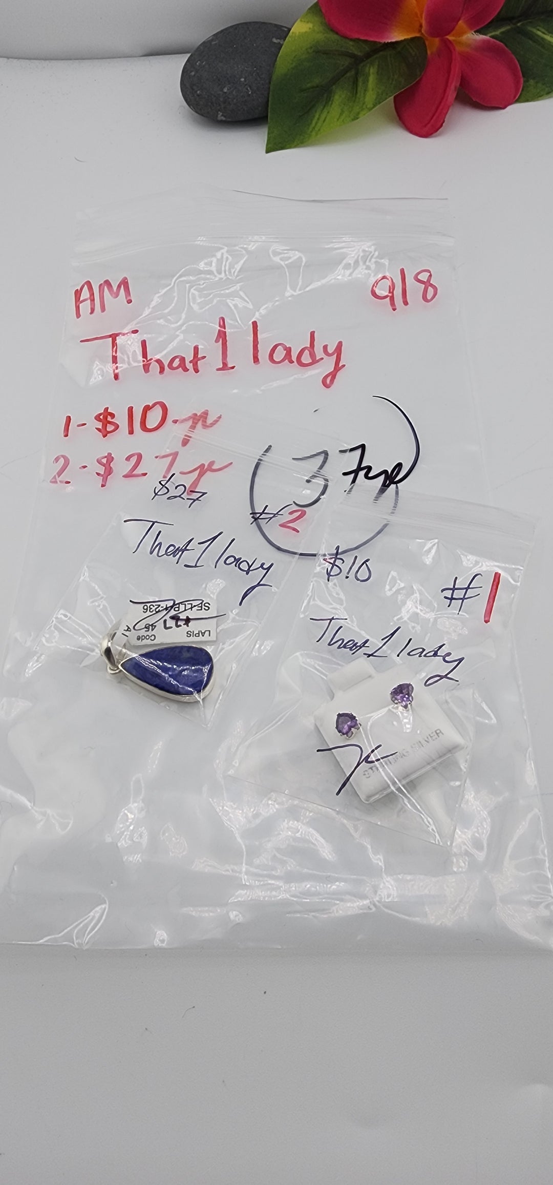 AM SHOW 48HR - RESERVED FOR: That1lady - 9/8/2025 FL tiktok Live Show - 2 Sterling Silver Items
