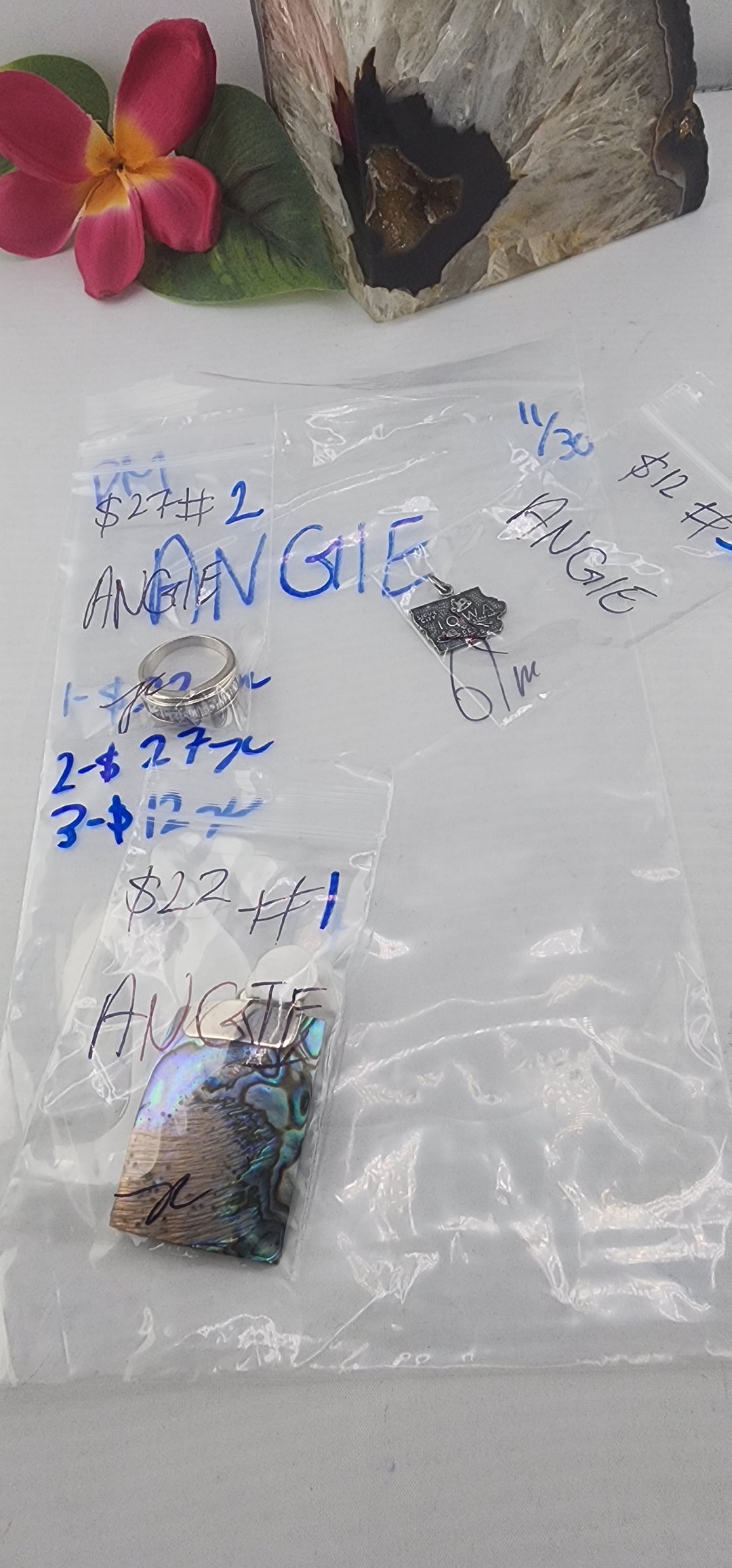 PM SHOW 48HR - RESERVED FOR: ANGIE - 11/30/2025 tiktok Live Show - 3 Sterling Silver Items