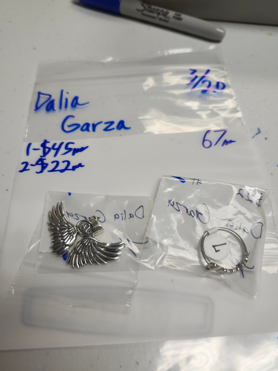 RESERVED FOR: Dalia Garza - 3/20/2025 Live Show - 2 Sterling Silver Items