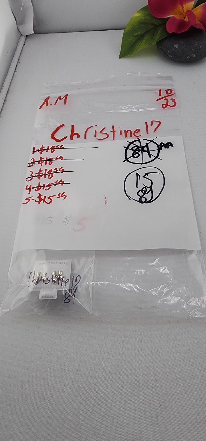 AM SHOW 48HR RESERVED FOR: Christine17 - 10/23/2025 FL tiktok Live Show - 1 Sterling Silver Items
