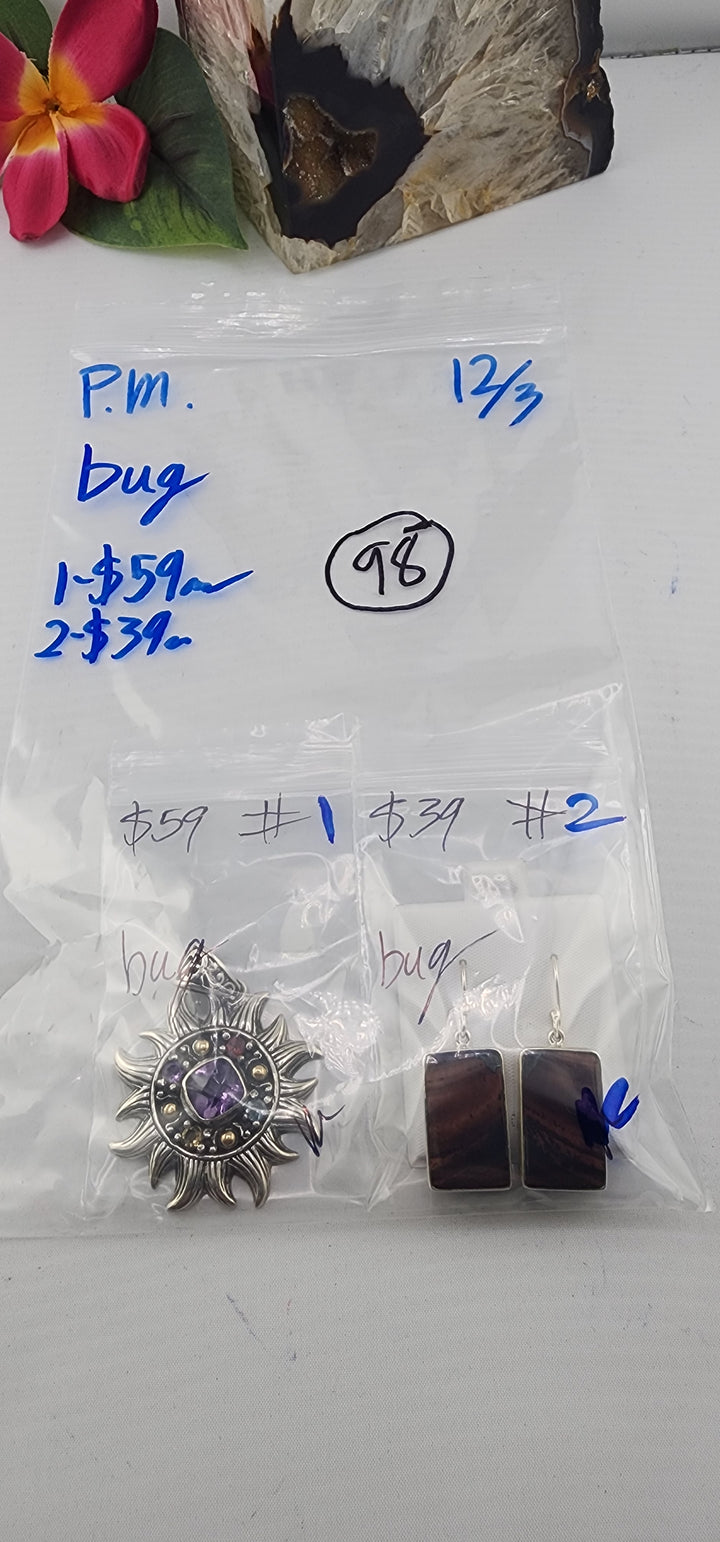 PM SHOW 48HR - RESERVED FOR: bug - 12/3/2025 tiktok Live Show - 2 Sterling Silver Items