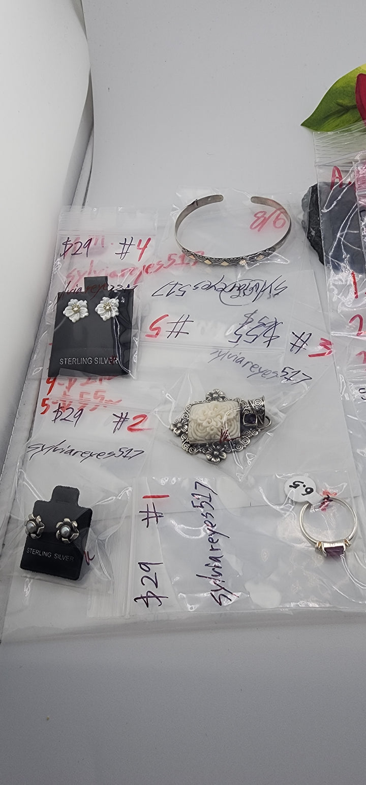 AM SHOW 48HR - RESERVED FOR: sylviareyes517 - 8/6/2025 FL tiktok Live Show - 5 Sterling Silver Items
