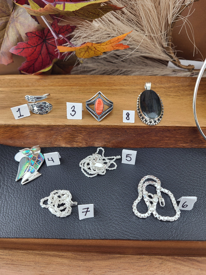 RESERVED FOR: Cash Cow Side Hustler - 10/03/2024 - 8 Sterling Silver Items